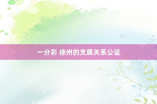 一分彩 徐州的支属关系公证