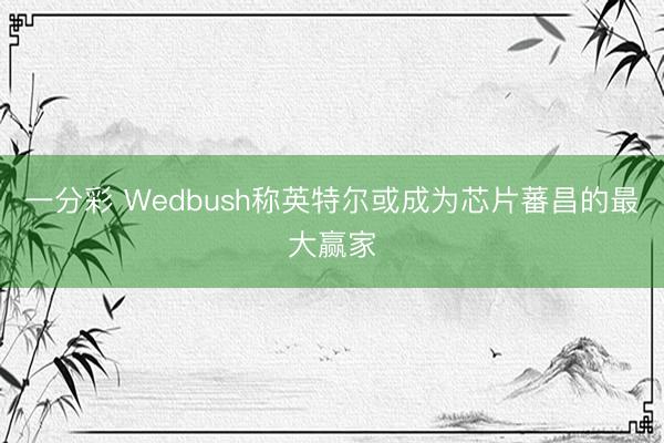 一分彩 Wedbush称英特尔或成为芯片蕃昌的最大赢家